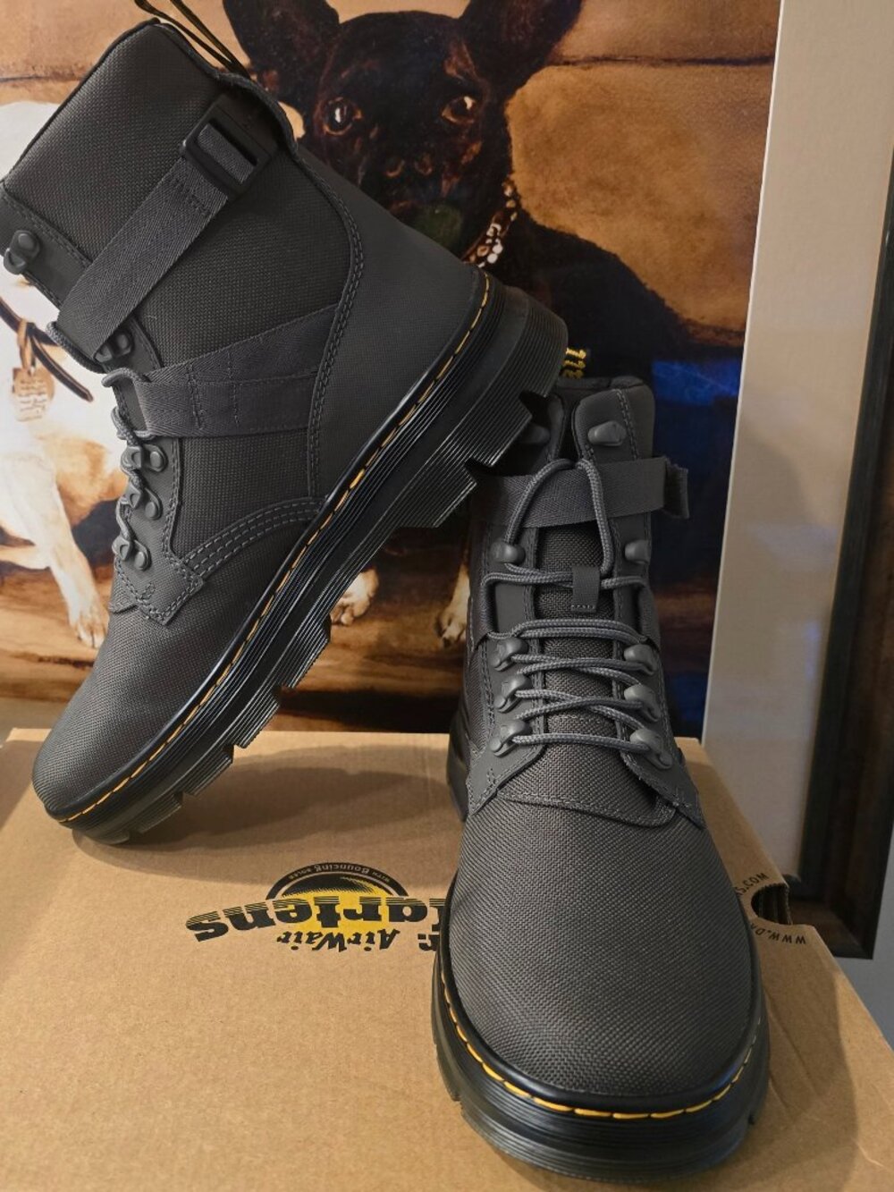 Dr Martens Combs Tech II Poly Utility Boots GUNMETAL Mens Size 10 US NEW RARE